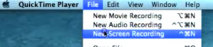 Quik Time Player new screen Recorder
